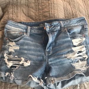 American Eagle denim distressed shorts